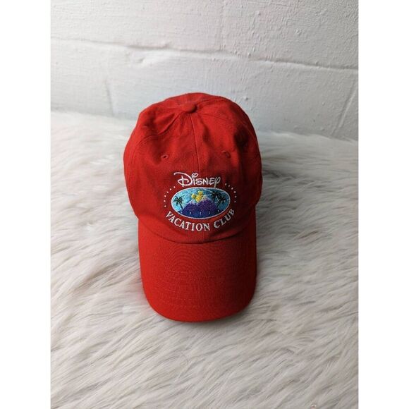 Disney Vacation‎ Club Red Hat Cap Adjustable w Embroidery - Picture 1 of 4